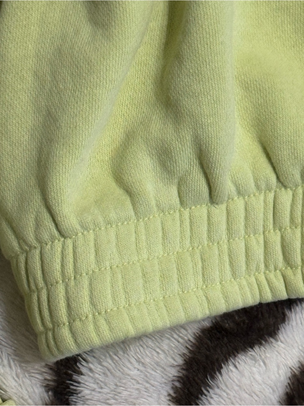 Nike Neon Lemon Cropped Hoodie with Black Swoosh - Picture 5 of 6